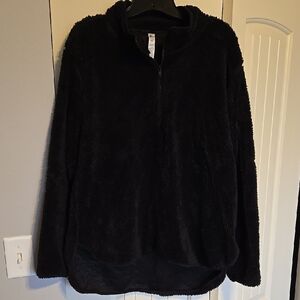 Cozy Black Fleece Sweater